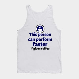 Funny Coffee Disclaimer Meme Gift For Coffee Lovers Tank Top